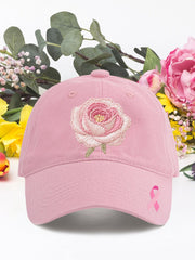 Pink rose breast cancer neutral hats