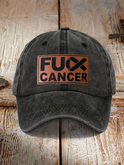 FUCK cancer awareness unisex hats
