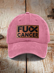 FUCK cancer awareness unisex hats