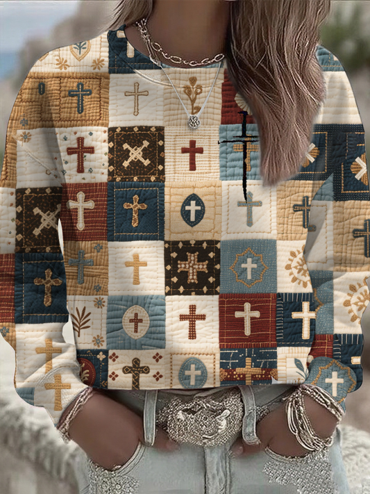 Women's Faith Art Printed Regular Sweatshirt