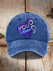 Unisex Resort Suicide Prevention Awareness Cap