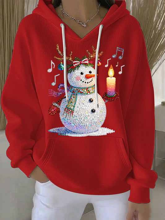 Women's Christmas Print Casual Hoodie