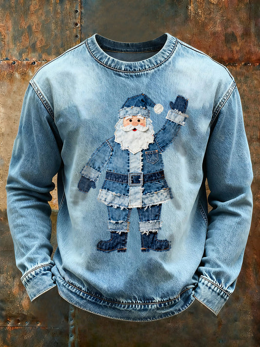 Men's Santa Claus Print Casual Sweatshirt