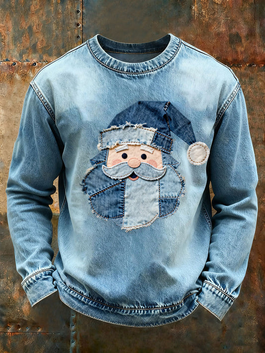 Men's Santa Claus Print Casual Sweatshirt