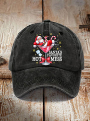 Unisex Funny Christmas Santa's Favorite Hot Mess Hat