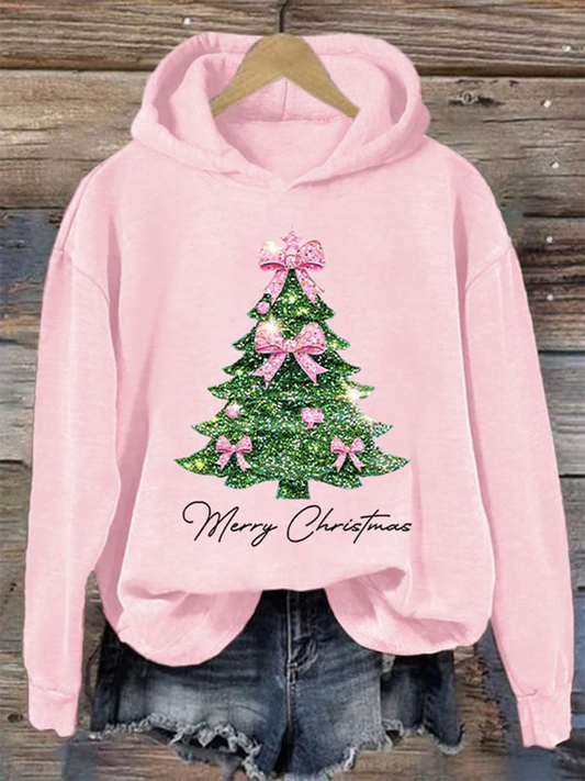 Women's Christmas tree print Regular Sweatshirt