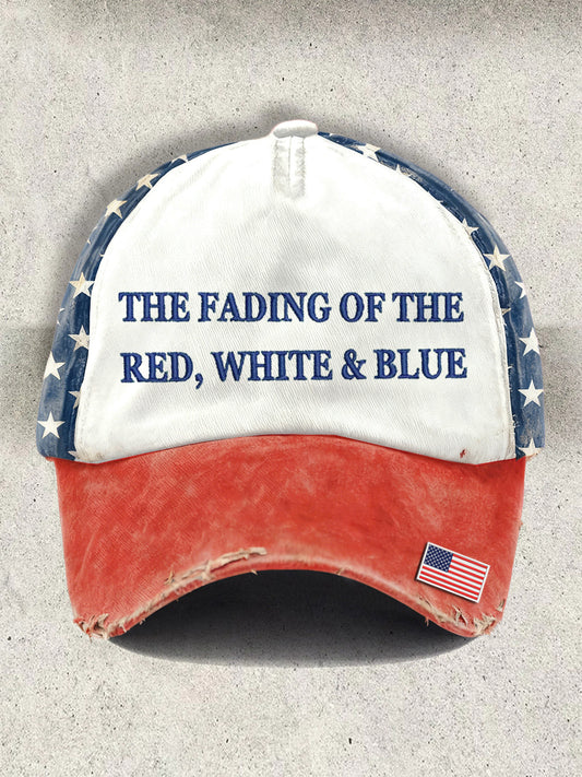 Unisex Resort The Fading of the Red White and Blue  Design Print Cap