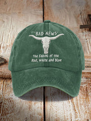 Unisex Bad News The Fading Of The Red White And Blue Print Hat