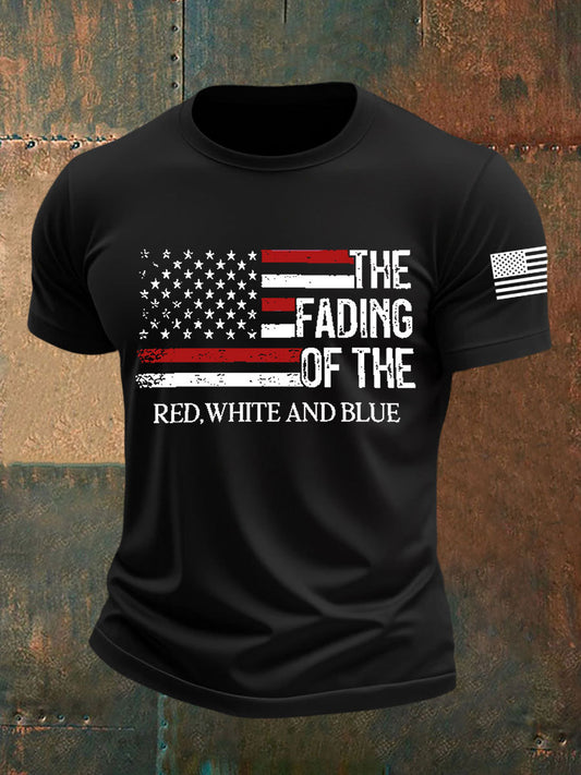 Men's The Fading Of The Red White And Blue Short-sleeved T-shirt