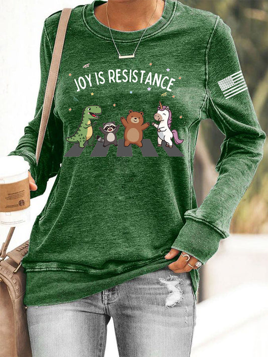 Women's Joy is Resistance: Portland Frog Protestors Anti Fascism Sweatshirt
