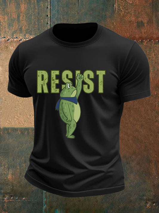 Men's Retro Resist Frog Printed T-shirt