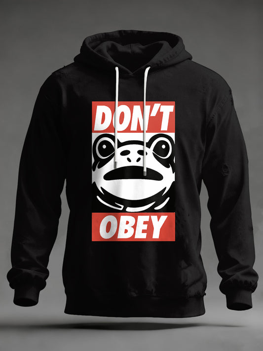 Men's Polish Frog Print Hoodie