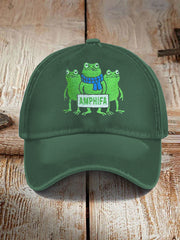 Unisex Resist Frog Point Print Hat