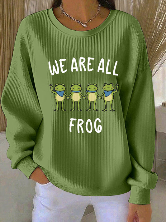 Women's Resist Frog Print Casual Sweatshirt