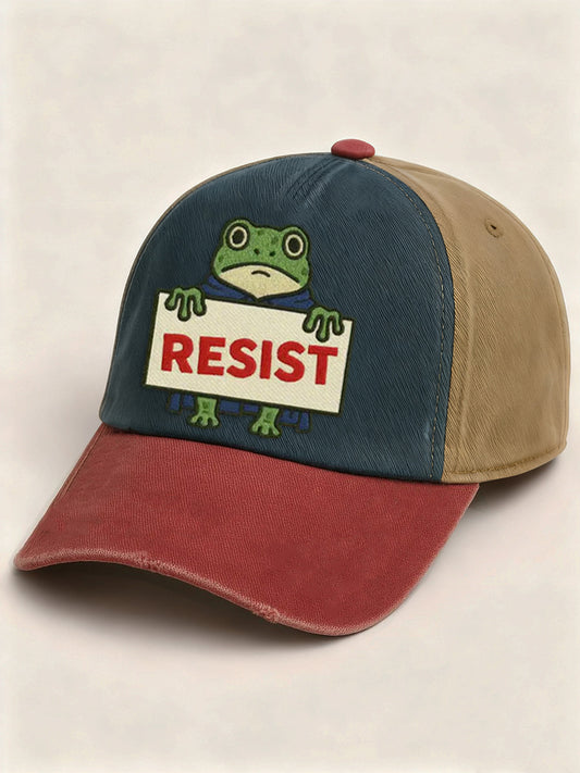 Unisex Resort Resist Frog Art Print Cap