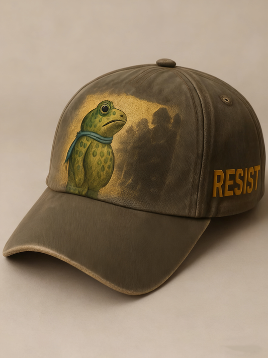 Unisex Resort Resist Frog Art Print Cap