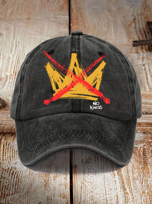 Unisex No Kings Print Hat