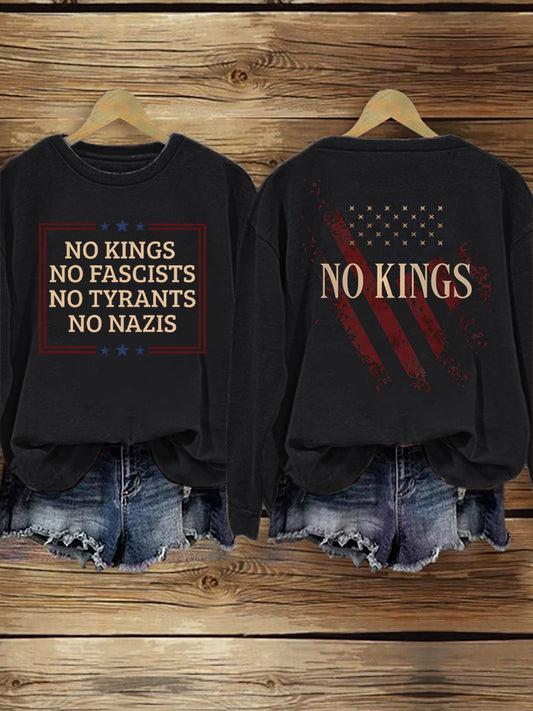 Women's No Kings Print Sweatshirt