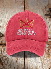 Unisex No Kings Design Print Hat