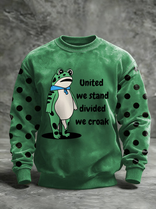 Men's Portland Frog Printed Crew Neck Sweatshirt