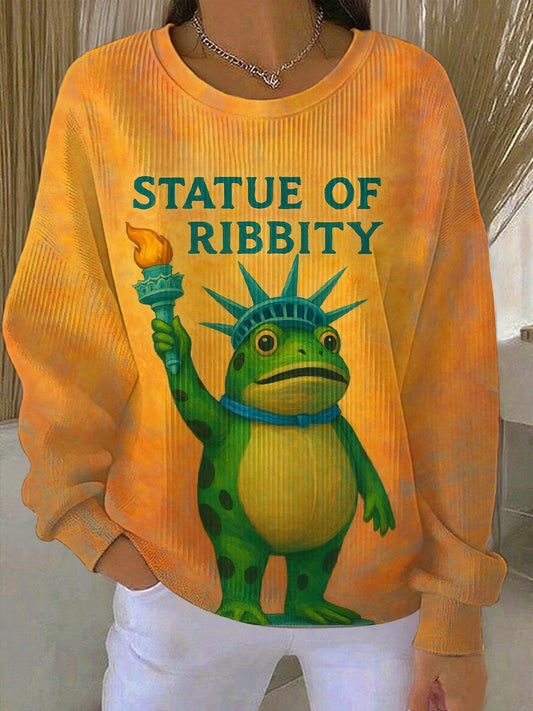 Women's Resist Frog Print Casual Sweatshirt