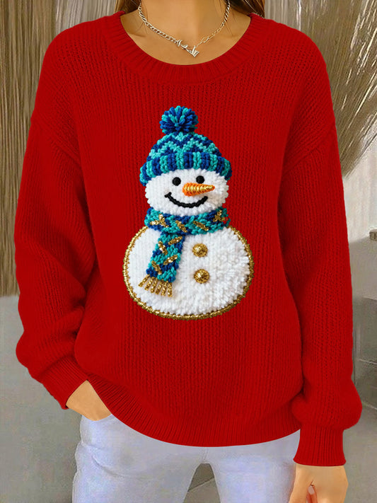 Women's Christmas Pattern Cozy Knitted Sweater