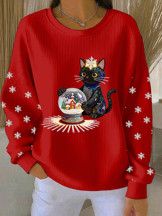 Women's Christmas Print Casual Sweatshirt