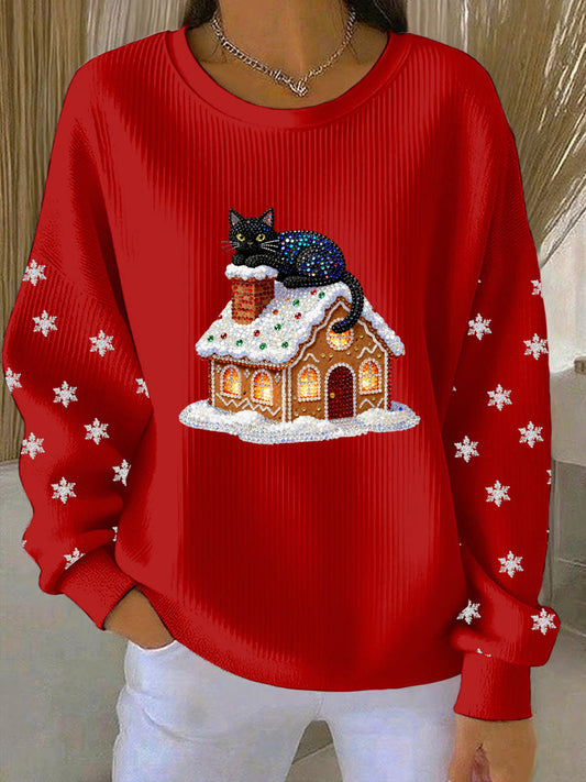 Women's Christmas Print Casual Sweatshirt