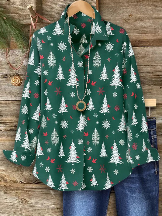 Women's Christmas Tree Long Sleeved Shirt