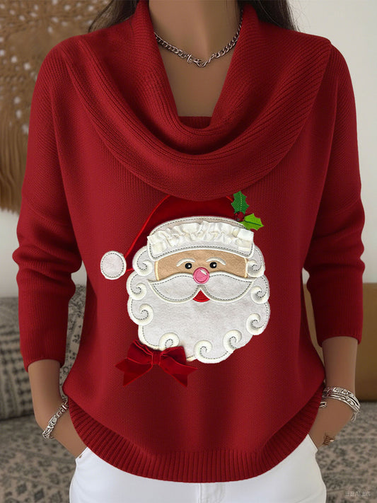 Women's Santa Claus Print Casual Top