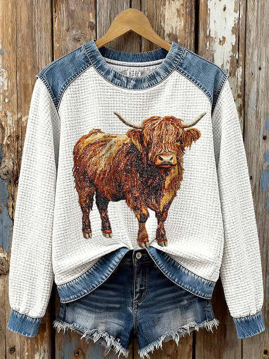 Women's Highland Niu Waffle Sweatshirts