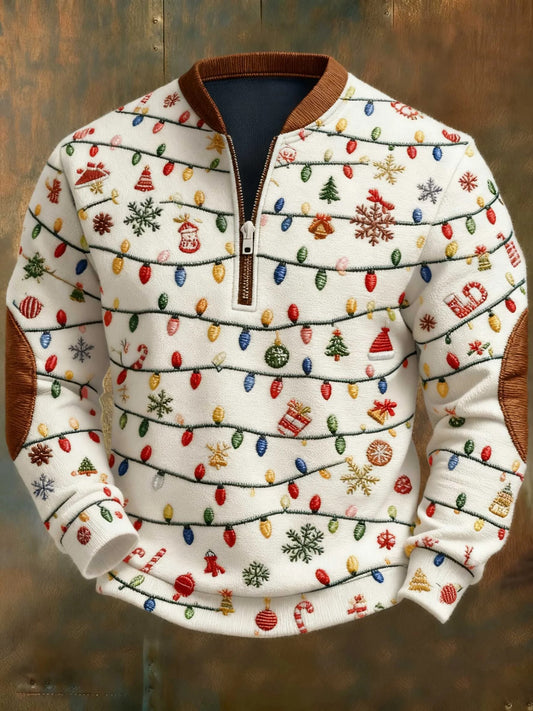 Men's Vintage Christmas Printed Sweatshirt