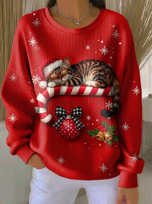Women's Christmas Print Casual Sweatshirt