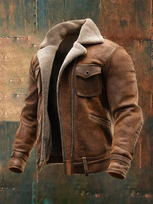 Men's Retro Plush Casual Jacket