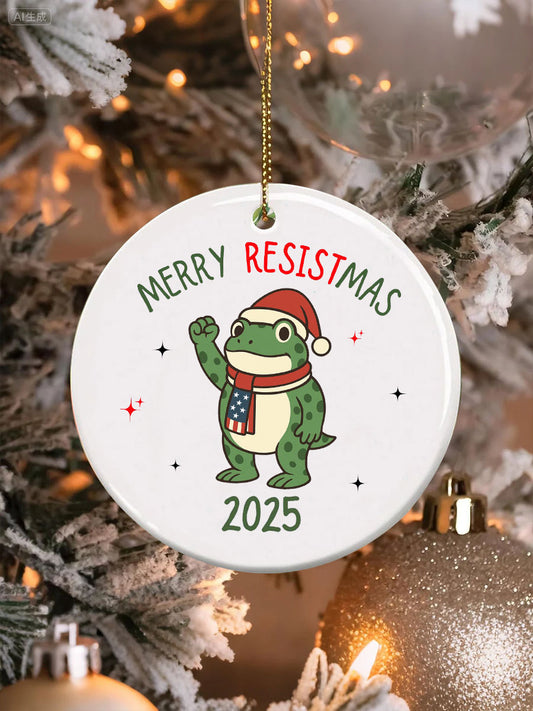 Merry Resistmas 2025 Christmas Tree Ornament