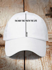 Unisex The Way The Truth The Life John 14:6 Christian Cross Print Hat