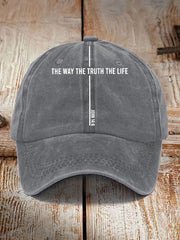 Unisex The Way The Truth The Life John 14:6 Christian Cross Print Hat