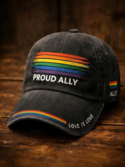 Unisex Pride Month Rainbow Art Print Hat