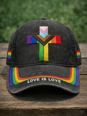 Unisex Pride Month Rainbow Art Print Hat