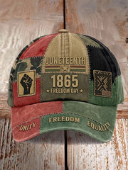 Unisex Black Juneteenth Print Hat