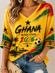 Women's 2026 Ghana Football Style T-shirt