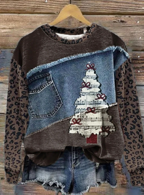 Women's Christmas Art Printed Sweatshirt