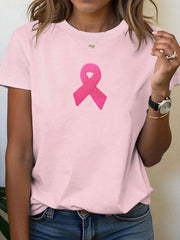 Women's Breast Cancer Awareness Pink Ribbon T-Shirt
