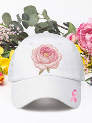 Pink rose breast cancer neutral hats