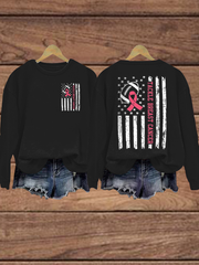 Women's Football combines with breast cancer Regular Sweatshirt