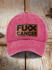 FUCK cancer awareness unisex hats