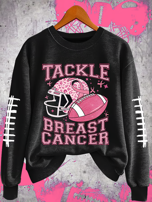 Women's Football combines with breast cancer Regular Sweatshirt