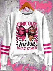 Women's Football combines with breast cancer Regular Sweatshirt