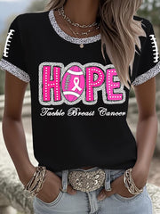 Women's Hope Tackle Breast Cancer Short-sleeved T-shirt