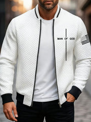 Men's Man Of God Cross Zip-Up Jacket